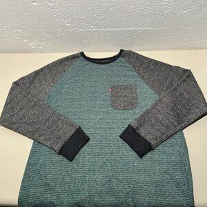 Levi's Men's Lightweight Striped Cotton Blend Crewneck Sweater